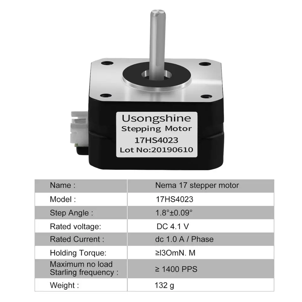 Nema17 17HS4023 для Titan экструдер 4 свинцовый Nema 17 42 Мотор 12В/24В 3D принтер мотор деталей