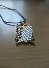 De Metal Anime ataque en las alas de la libertad titanium collar Shingeki no Kyojin collar cosplay collar de la encuesta