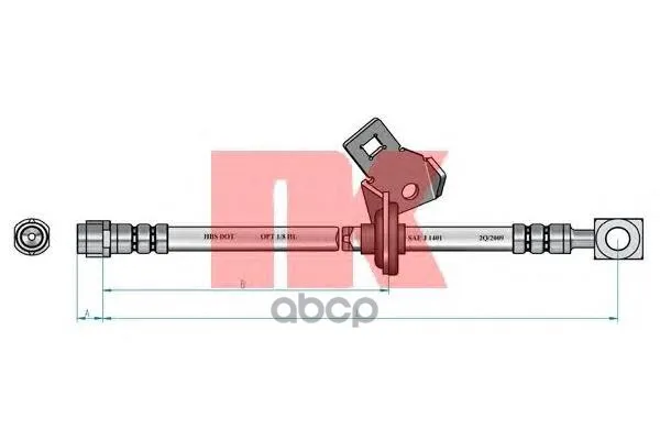 Шланг Тормозной Mercedes Ml W163 98-05 Пер.Прав. Nk 853348 Nk арт. 853348