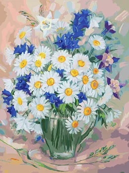 

Chamomile, 30*40 cm painting coloring by numbers on canvas snow white 757-as