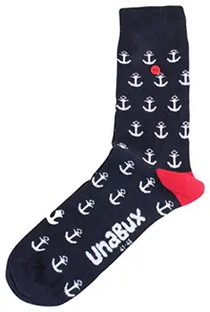 

Unabux, socks, men and women, funny print, original gift, for sport, cyclist, walk, Winter, anchors