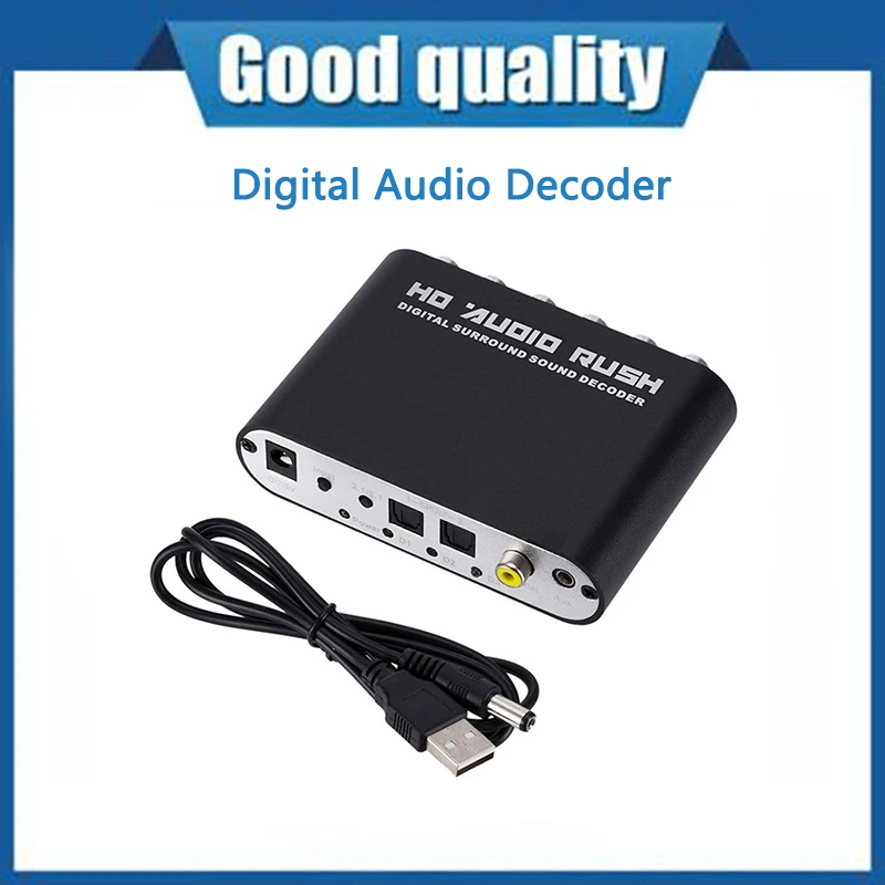 5.1 Channel Digital Audio Decoder Converter Dts/Ac-3 Rush Gear Surround Sound For Home Theater | Электроника
