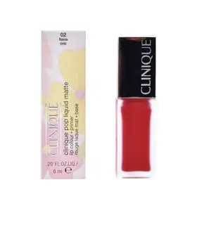 

CLINIQUE POP LIQUID MATTE lip color + first #02-flame pop 6 ml
