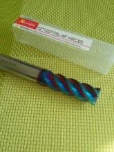 Fresadora de carburo de aleación de tungsteno, herramientas de corte CNC, 4 flautas HRC65