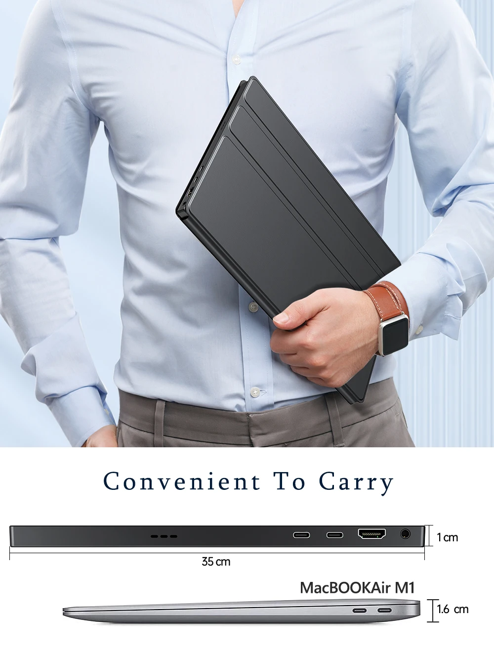 Eviiv-޴  15.6 ġ IPS HDR 1920x1080 FHD  ɾ ȭ USB C HDMI  ÷̾,  Ŀ ǻ ÷