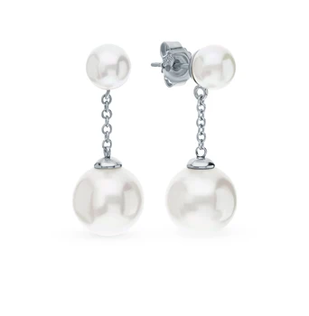 

Silver earrings with pearls sunlight sample 925
