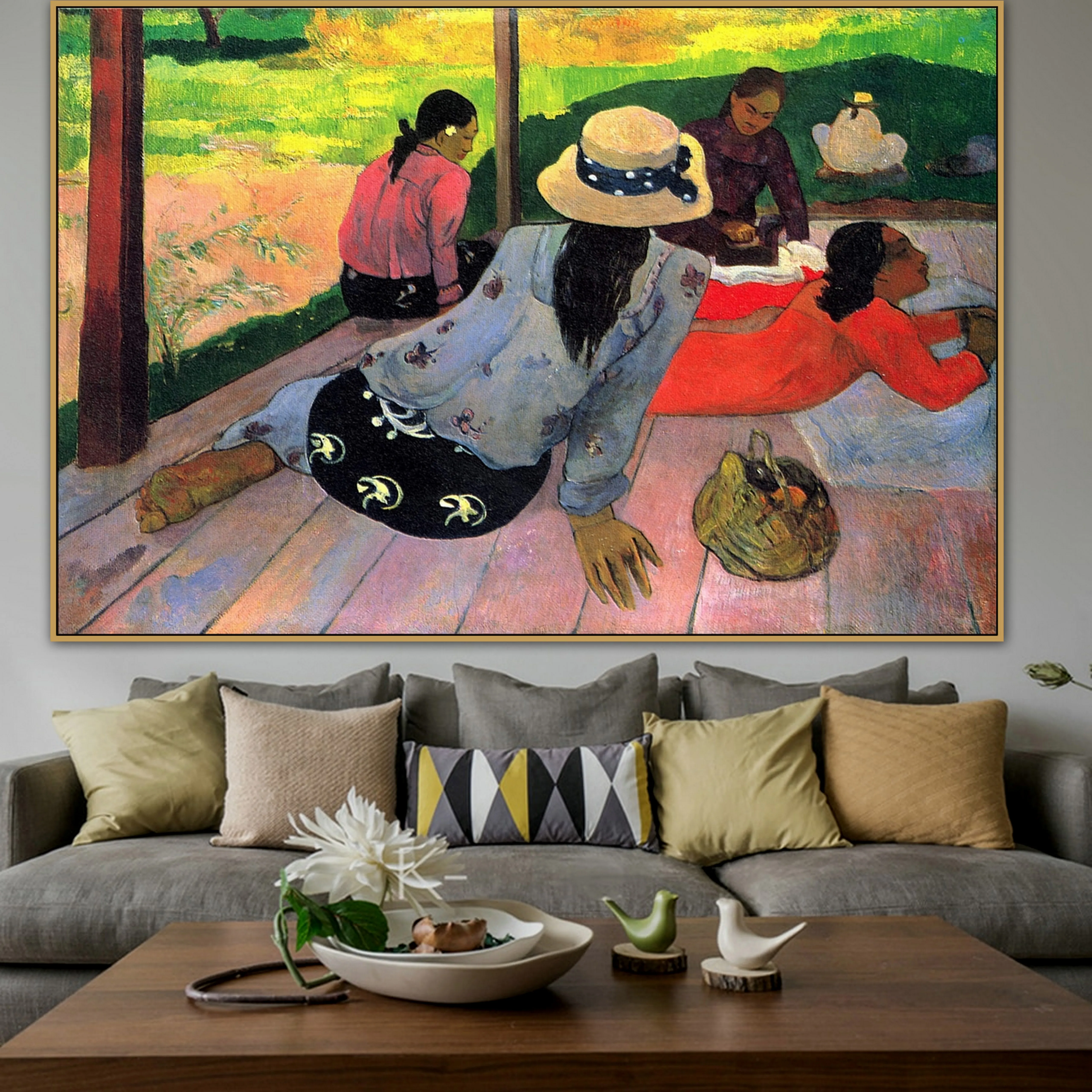 Paul Gauguin старый известный мастер художник Сиеста холст живопись Постер и печать