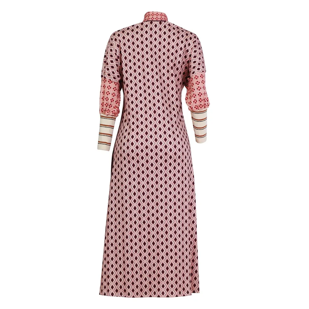 Spring Autumn Coat Women Long Sleeve Clothes Wild Loose Printed Robe Extra Long Female Casual Women Clothings
