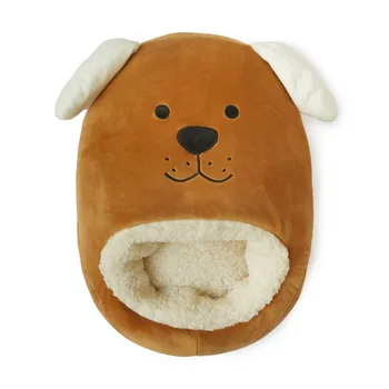 

Balvi warms Woof feet! Brown Color keep your feet warm soft and comfortable bag with polyester dog-shaped design