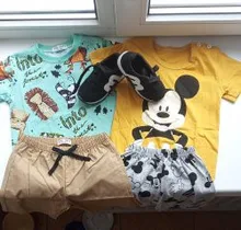 Sanlutoz lindo niños conjuntos de ropa de algodón de manga corta Tops de bebé + Pantalones cortos 2 uds recién nacido Ropa de dibujos animados