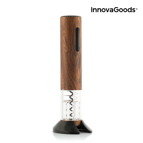 Автоматический перезаряжаемый штопор с деревянным эффектом Corkout InnovaGoods