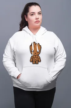 

Angemiel Wear Groot Doll White Women 'S Hooded Sweatshirt