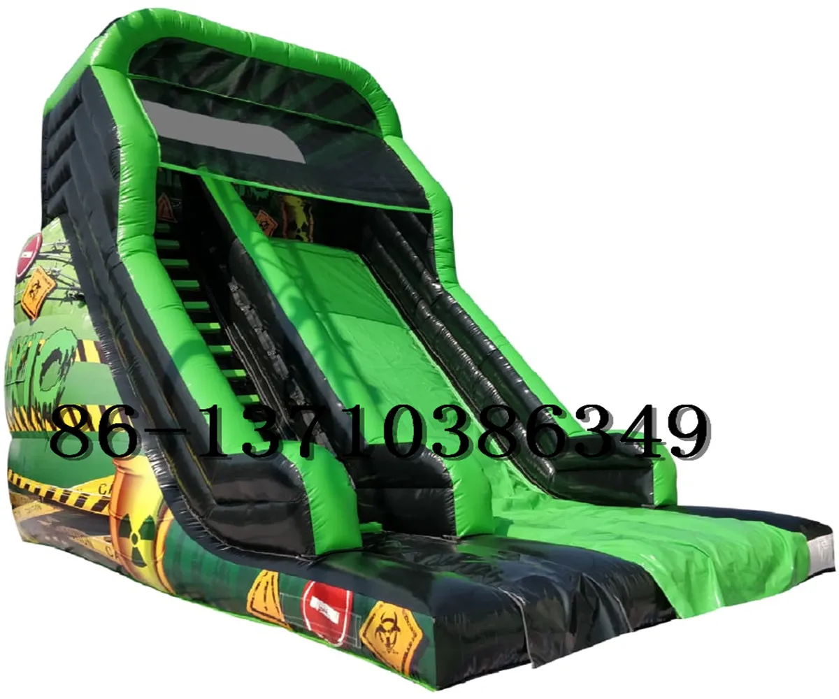 

Commercial cheap large children's cartoon inflatable dry slide castle for sale