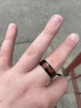 MeMolissa hombre anillo bombero de acero inoxidable delgada azul anillo de línea de calidad superior rojo anillo de línea anillos drop shipping