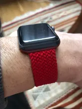 Correa de nailon trenzado para Apple watch, correa elástica de 44mm, 40mm, 38mm y 42mm, serie iWatch 3, 4, 5, se, 6