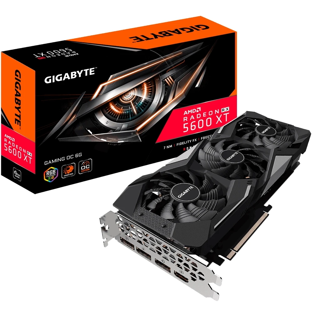 Видеокарта Gigabyte Gaming AMD Radeon RX 5600XT 1620MHz 6144MB 12000MHz 192 bit RTL [GV R56XTGAMING OC 6GD]|Графические