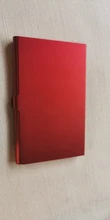 Funda de tarjeta de negocios creativa de acero inoxidable, caja de Metal de aluminio, billetera de identificación de crédito, 1 Uds.