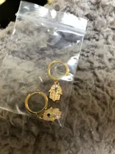 ROXI-Pendientes de aro con piedra azul para mujer y niña, aretes inusuales para boda, Pendientes de cartílago de plata 925, joyería