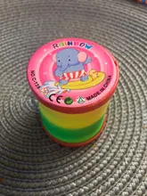 Círculo del arco iris para niños, de desarrollo temprano Juguetes Divertidos, educativo, plegable, bobina de resorte de plástico, juguetes mágicos creativos, 1 Uds.