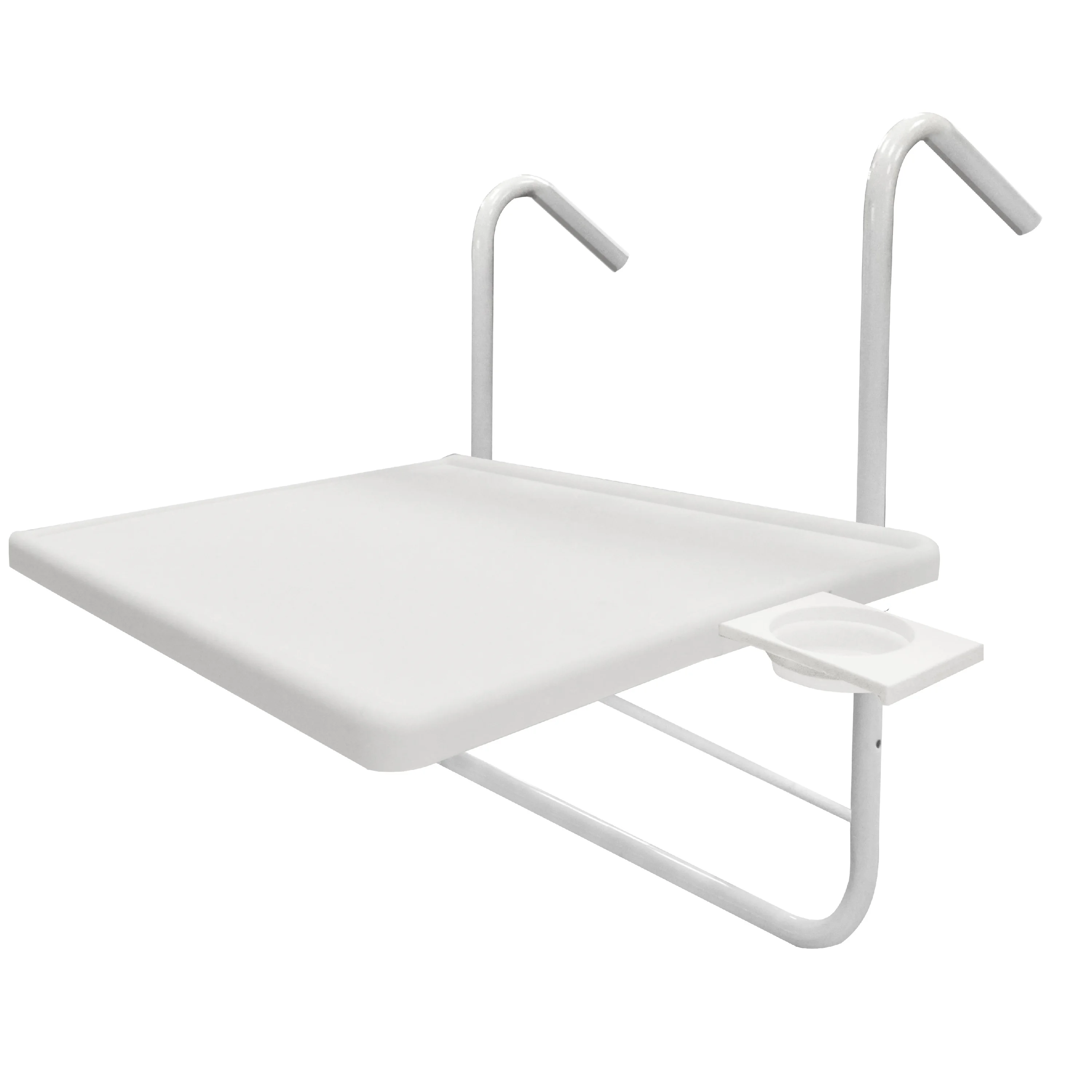 Table for JOCCA handrail. Modern furniture, pendant, sturdy and adjustable balcony. Computer bar with Cup rest.