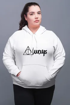 

Angemiel Wear Harry Potter Always White Women 'S Hooded Sweatshirt