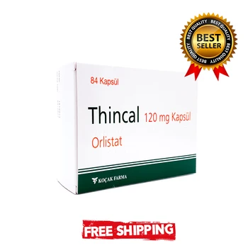 

Thincal 120 mg Orlistat 84 Tablets Slimming Product No Diet No Cellulite Bio Herb Fat Remover Burner Detox Capsule