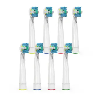 Pack 8 recambios compatibles con cepillos eléctricos Oral B - Floss A. cabezales de repuesto para la limpieza dental