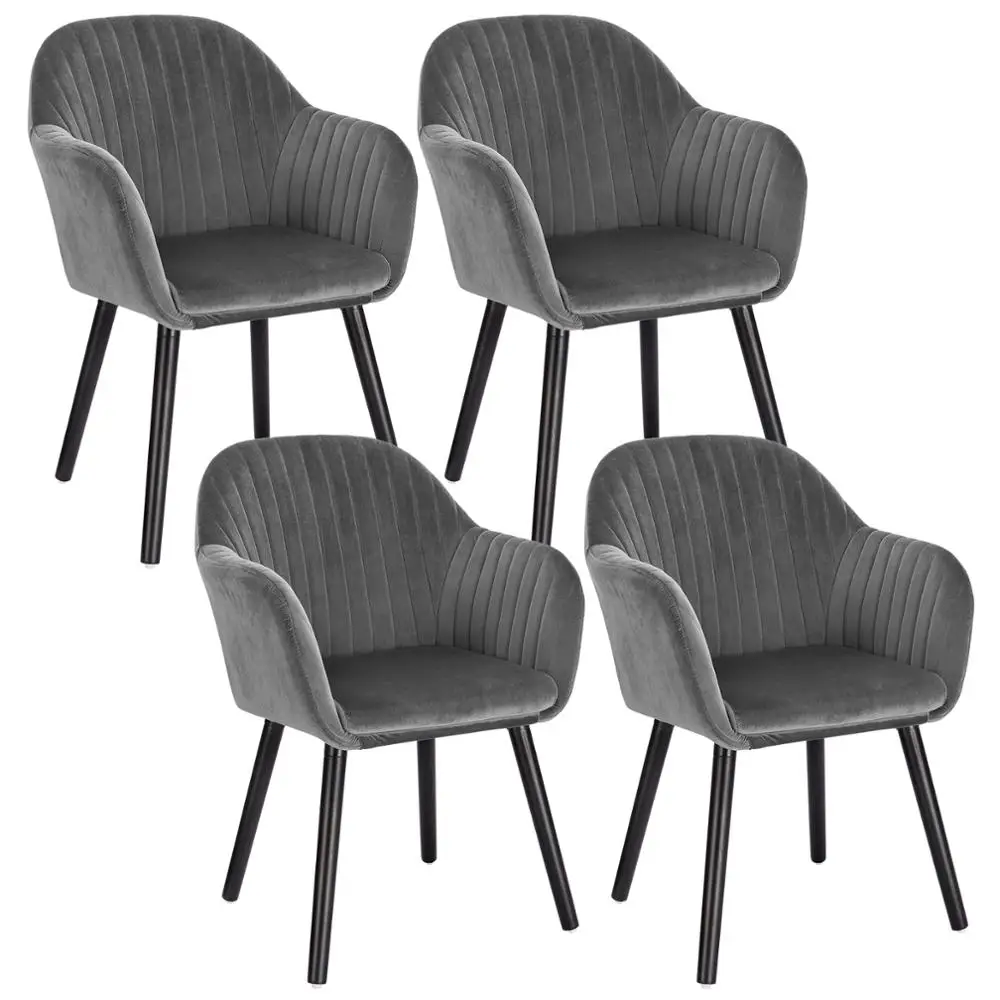 WOLTU-Chaises de Salle à Manger de Luxe avec Dossier, Fauteuil de  Maquillage, Salon Simple, Meubles de Cuisine, Maison, 4 Pièces/Ensemble