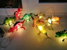 String-Light World-Decor Dinosaur Jurassic Party Christmas LED 10 for Kids Children's