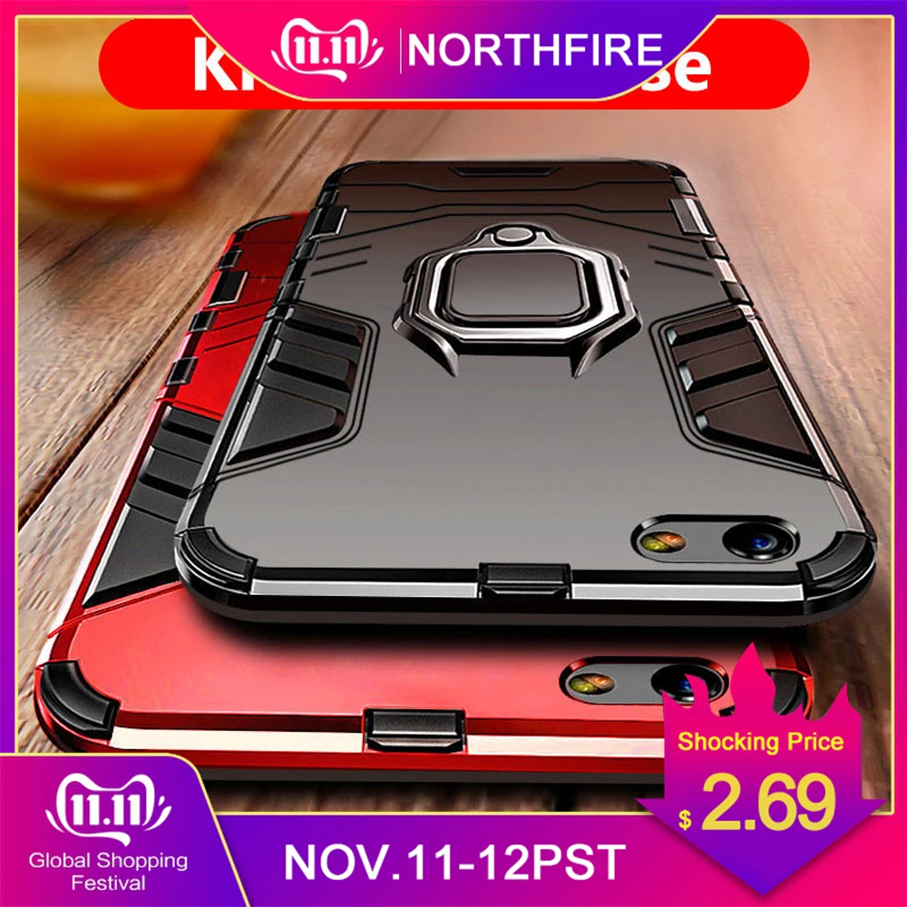 

NORTHFIRE Armor Case For Redmi 5 Plus/Note4/5/6/6Pro/7 Magnetic Holder Case For Xiaomi Redmi MI Mix 2S/8 Lite/MAX 3 Coque Funda