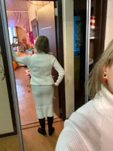 TAOVK Autumn Womens Costume Knitted  Tracksuit  Sweater + Slim Skirt Two-Piece Set