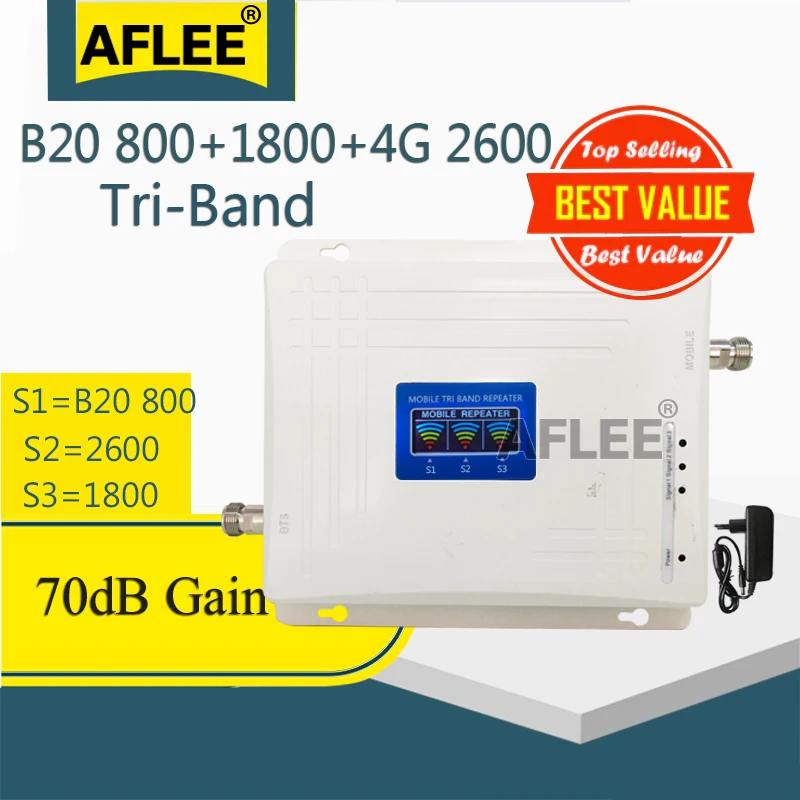 Tri-Band B20 800 1800 2600 4G Cell Phone Cellular