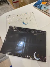 Letras de papel tipo europeo Vintage, alta gama, bronce, Luna estrellada, bendición, carta con sobre, papel de escritura, papelería de oficina