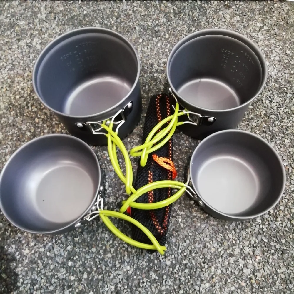 Набор посуды походный, 4 котелка (DS-201) - 1