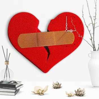 

Decorative Heart Design Wooden Wall Clock-2