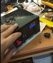 LED Digital DC amperímetro voltímetro de 4 bits 5 alambres DC 200V 10A medidor de corriente de voltaje de la fuente de alimentación de LED azul rojo pantalla doble Detector