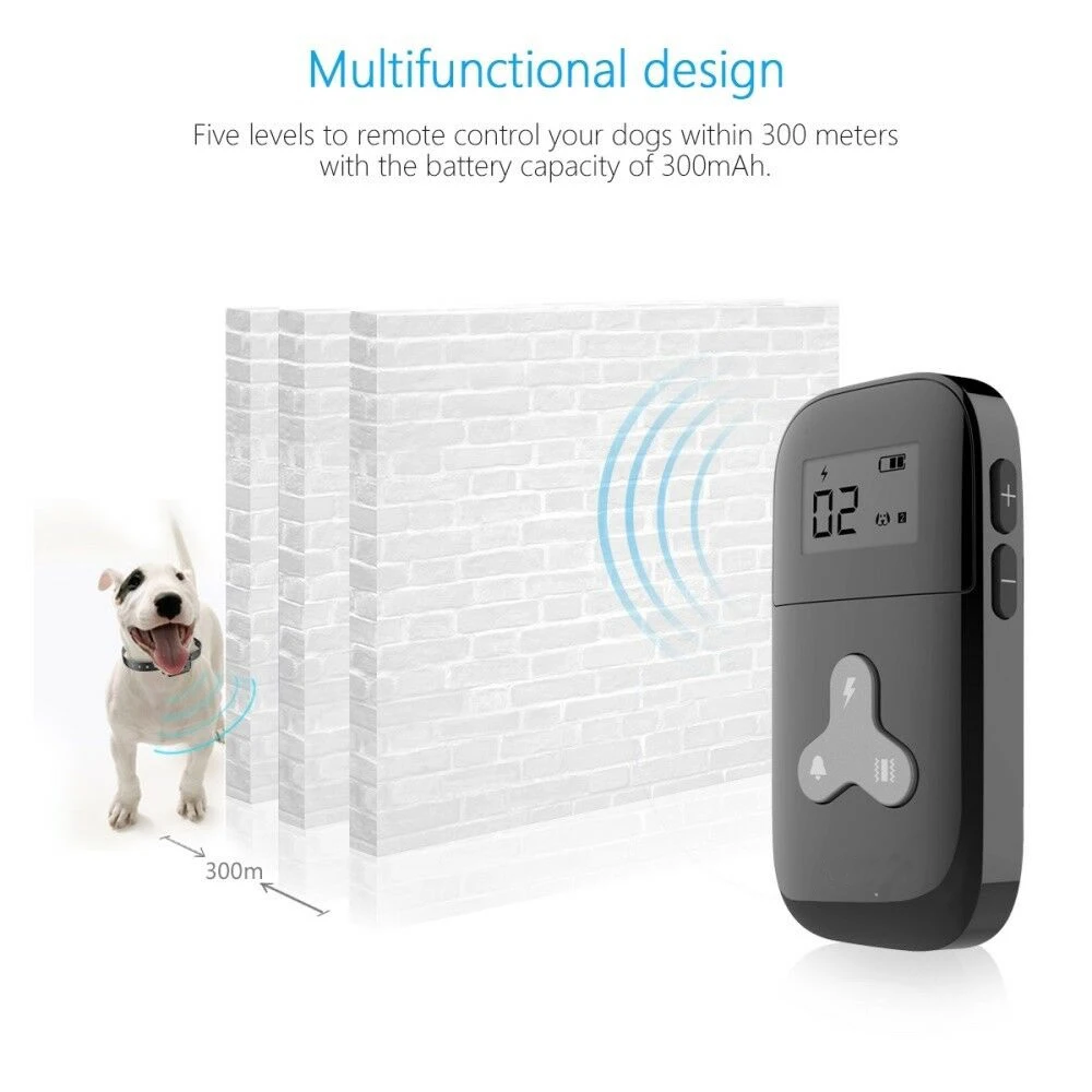 VSAA010 Rechargeable Dog Training Collar 5 Levels 300 Meters Remote Control
