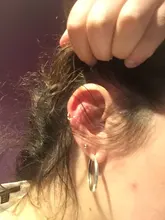 Yiustar-pendientes ondulados de cartílago para mujer, joyas de acero inoxidable trenzadas, joyas bohemias, Piercing de conchas falsas