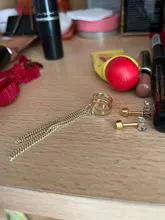 Pendientes de Clip de Metal Simple para mujer y niña, aretes largos de borla multicapa sin Piercing, Clip de aleación, regalos de joyería para oreja