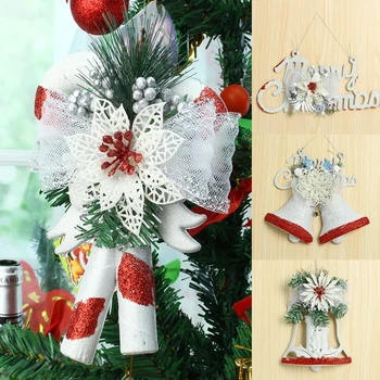 

Christmas Party Home Decoration White Hand Painted Tree Ornament Pendant Door Hanging