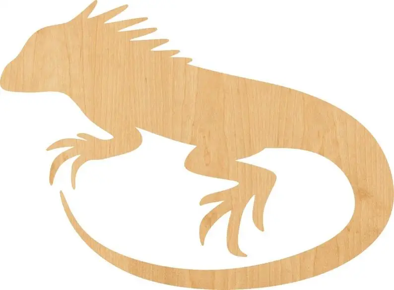 Iguana деревянный лазер вырезанная форма-отлично подходит для рукоделия-Hobbyist-D.I.Y. Проекты