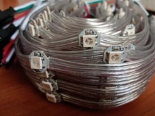 50x Pre-soldered WS2812B LED Heatsink 5V 5050 RGB WS2811 IC Built-in & 10cm Wire