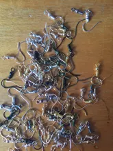 Ganchos para pendientes de 20x17mm, cierres para pendientes de color dorado y negro, accesorios para joyería DIY