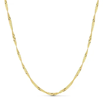 

18k gold chain solid Singapore 60 cm. 2,5mm. 7.10 grs. [9526]