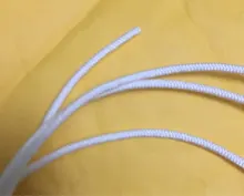 Tubo de fibra de vidrio trenzado de alta temperatura, 1M, 1-25mm de diámetro, 600 Deg, aislamiento de tubería de fibra química suave
