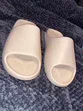 De los hombres de verano diapositivas ligero playa guay zapatillas diapositiva hueso Boca de pescado Flip Flops, sandalias de las mujeres suave EVA zapatillas de deporte par 35-46 #