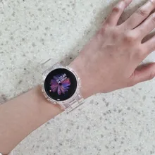 Correa de reloj de TPU para Samsung Galaxy Active 2, Correa deportiva transparente + funda para Galaxy Active 2 40mm