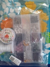 Conjunto de caja de perla de gema, 240 piedras sueltas redondas, Lava de amatista Natural, pulsera de colores mezclados, Kit de herramienta de fabricación de joyas