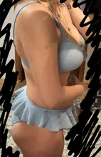 Female Swimsuit Bikini-Set Two-Pieces Ruffled Women V2764 Mid-Waist-Bather Lady New