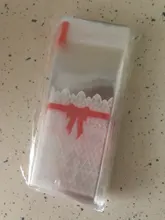 100 unids/lote Mini de plástico de empaquetado de la galleta 5x10cm de bolsas para envolver opp Auto adhesivo bolsas de regalo bolsa lápiz labial paquete